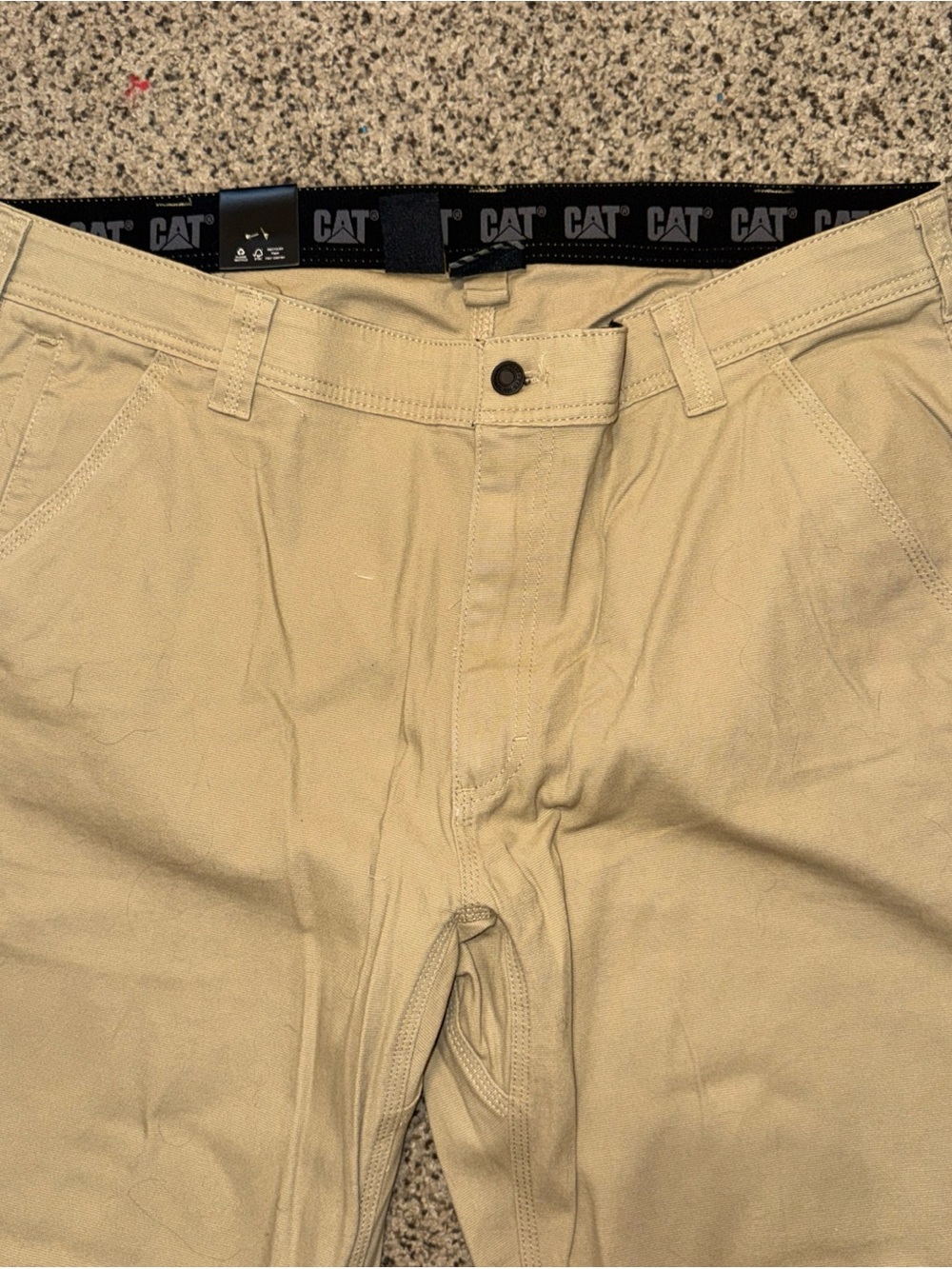 NWT Caterpillar CAT Men’s Stretch Canvas Straight Fit Utlility Pant Khaki 40x30 - Picture 4 of 4